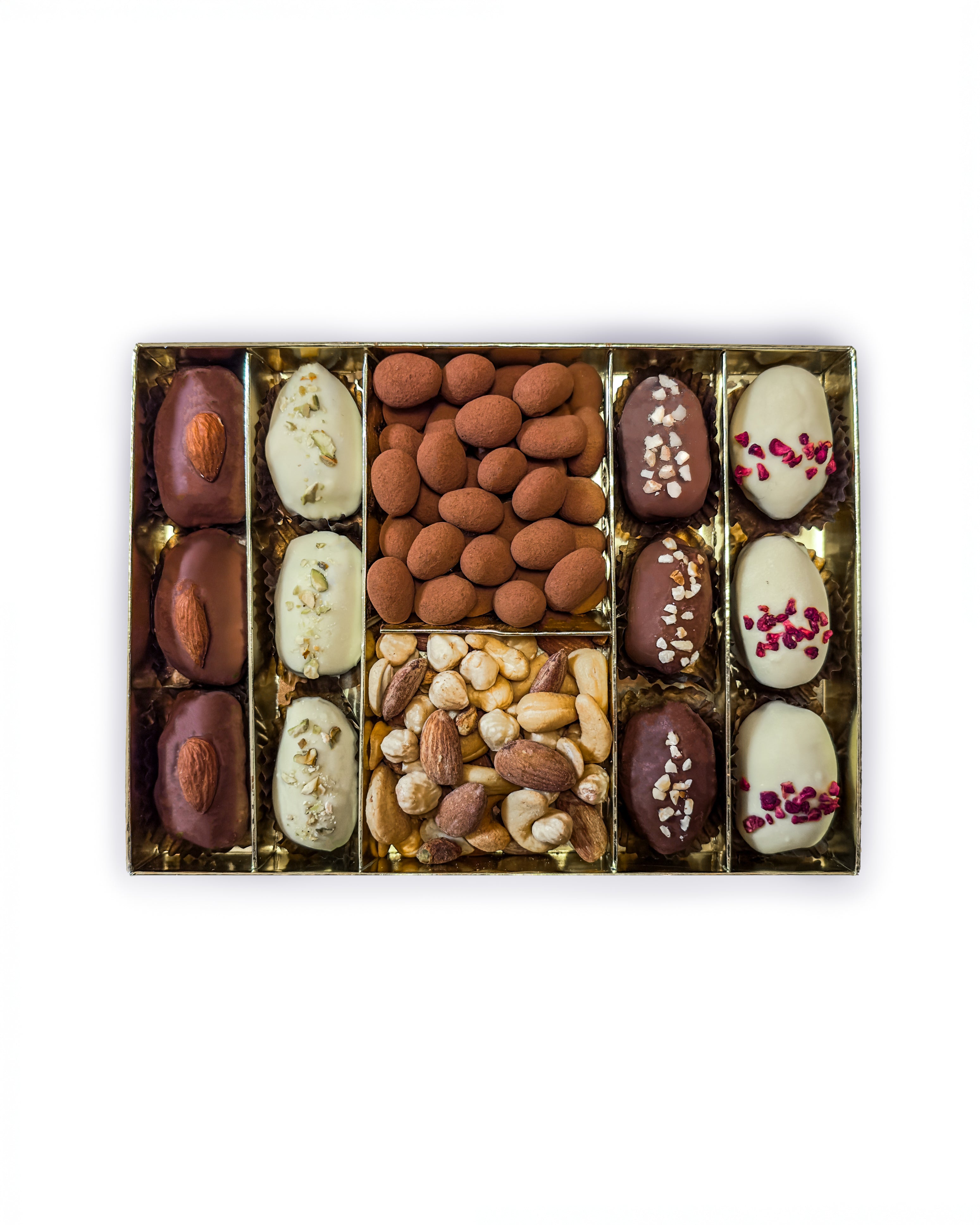 Discover WAHY London’s Chocolates Dates – Assorted Dates & Nuts, a luxury assortment of sweet treats crafted for gifting, hospitality and elegant indulgence. Perfect for special occasions.