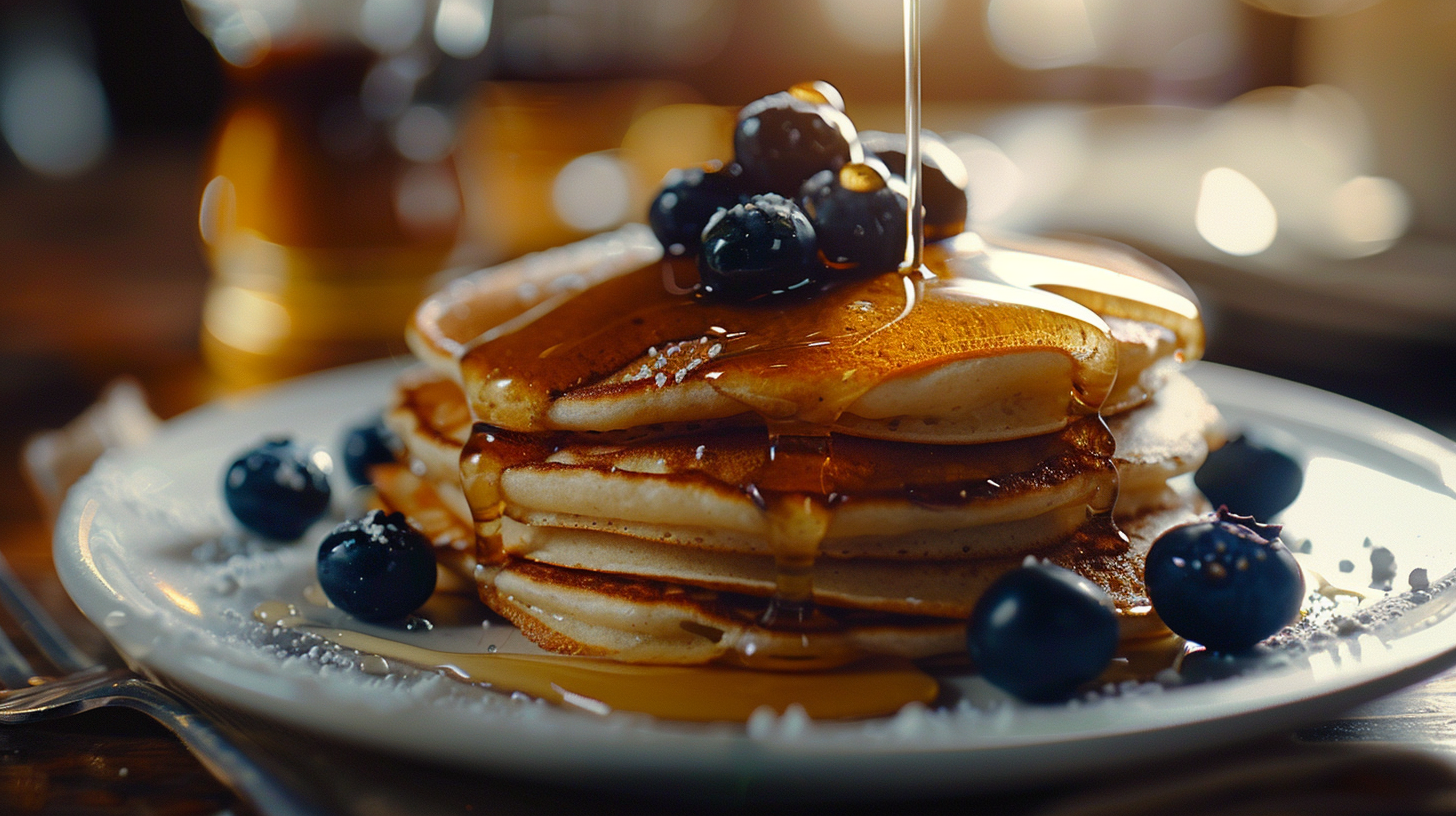 Elevate Your Breakfast with Fluffy Honey Pancakes