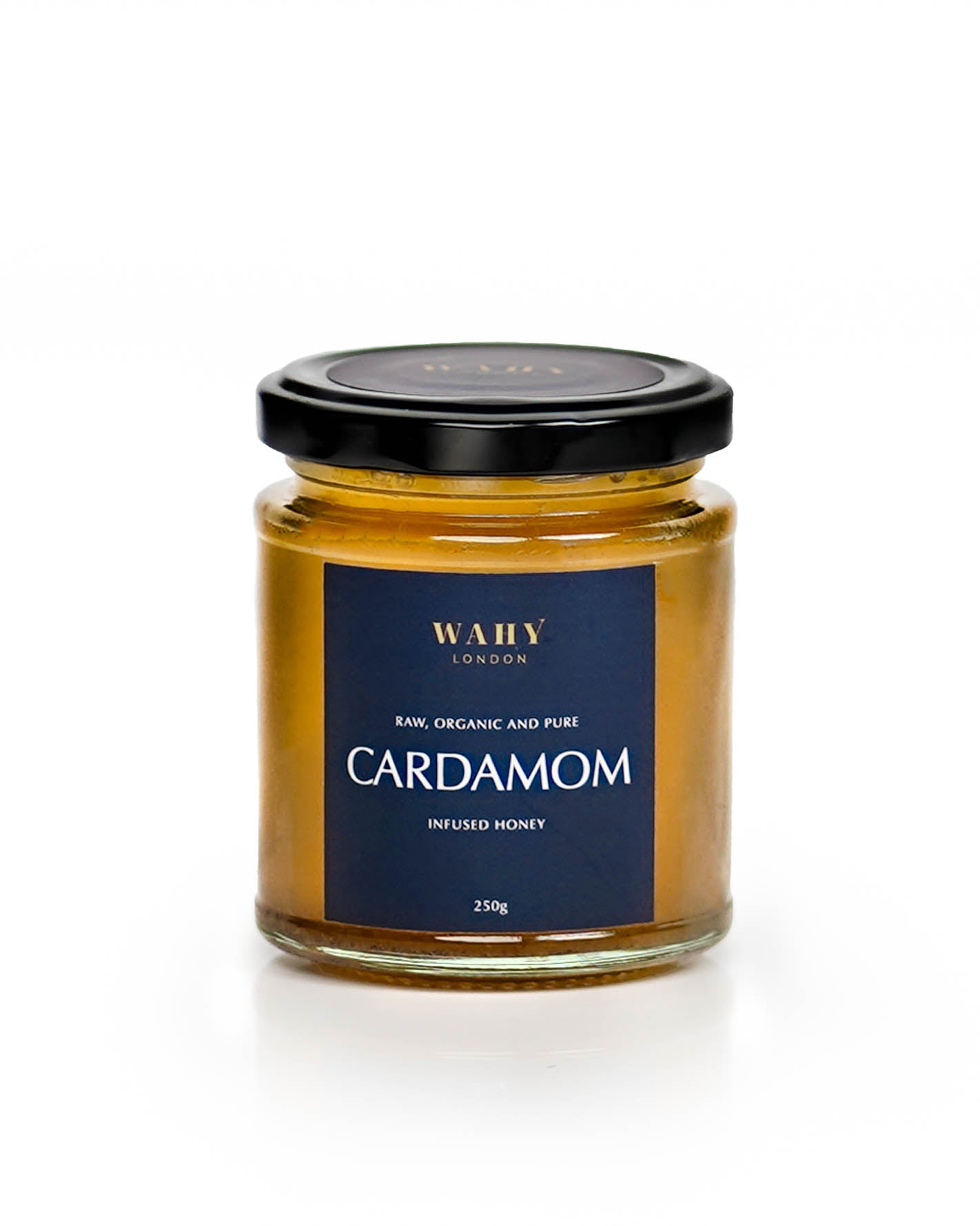 Discover WAHY London’s Cardamom Honey, pure honey infused with fragrant cardamom for warm, aromatic and luxurious sweetness.
