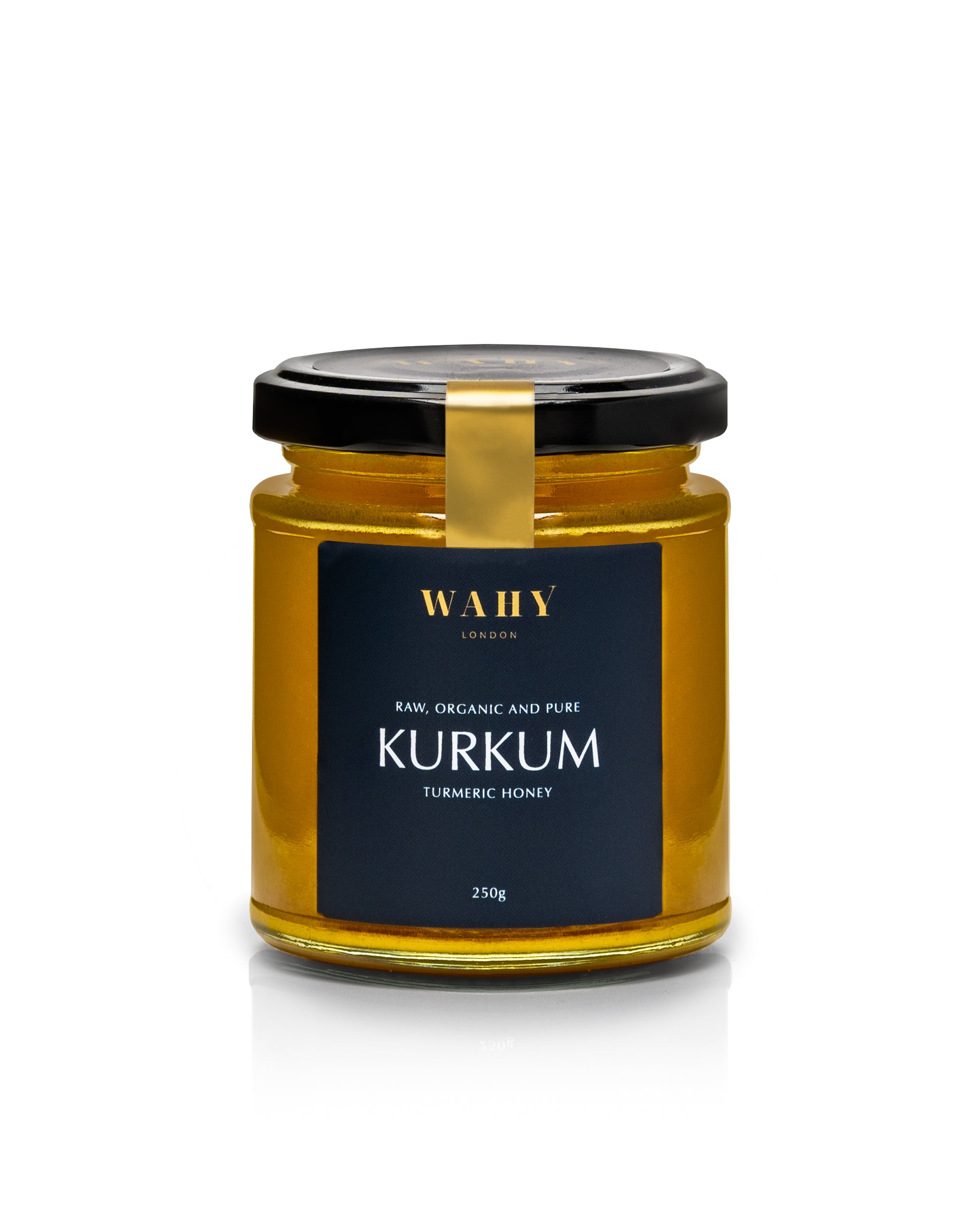 Discover WAHY London’s Turmeric Honey, pure honey infused with premium turmeric for golden warmth and refined earthy sweetness.